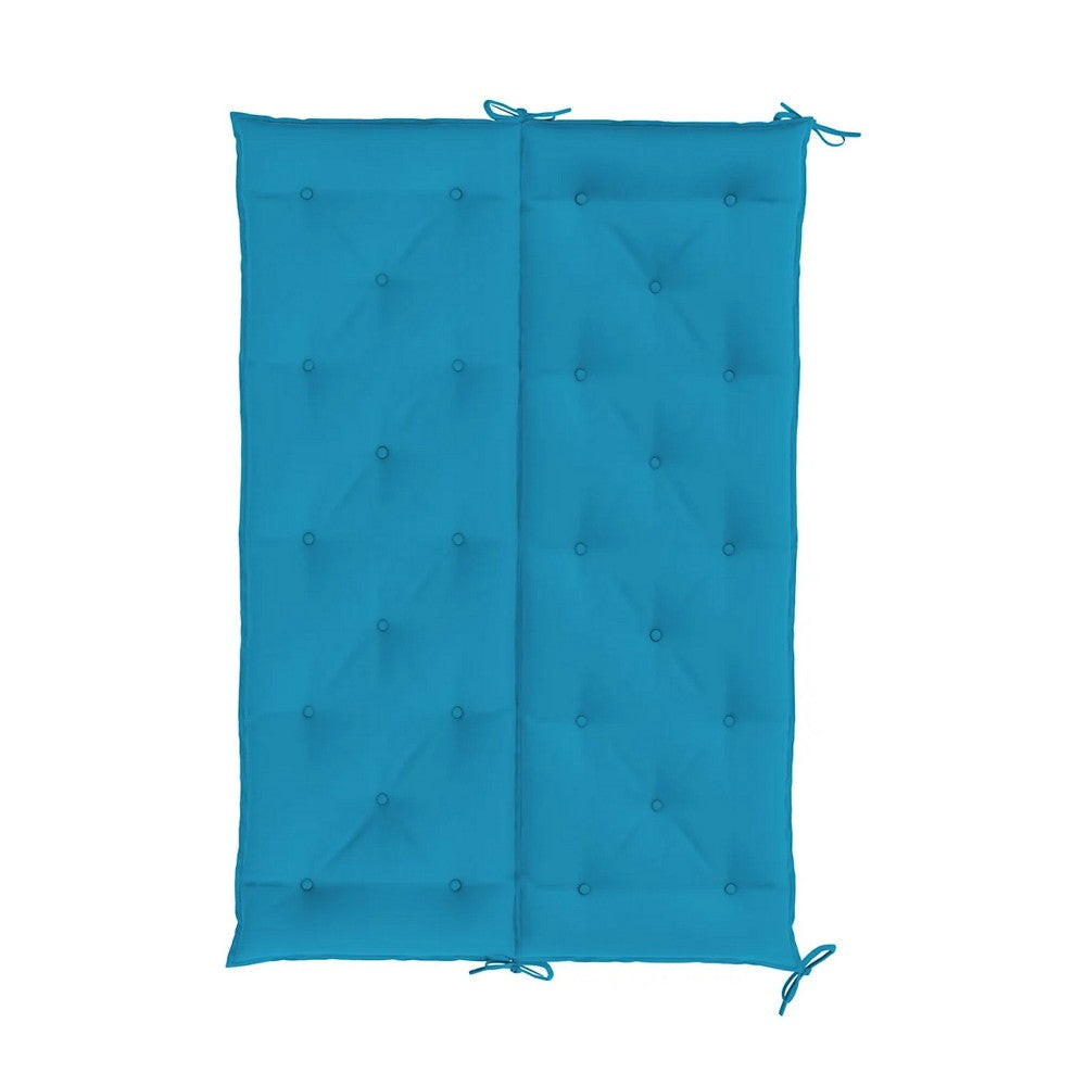 Claire Outdoor Cushion for Bench 59’’ Button Tufted Light Blue Fabric BM325575