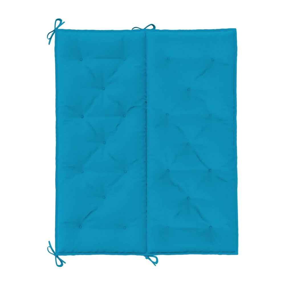 Claire Outdoor Cushion for Bench 47’’ Button Tufted Light Blue Fabric