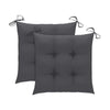 Blaire Outdoor Chair Set of 2 Charcoal Gray Fabric Brown Acacia Wood BM325577