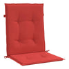 Outdoor Cushion for Chair Set of 6 20x40 Red Tufted Oxford Fabric BM325584