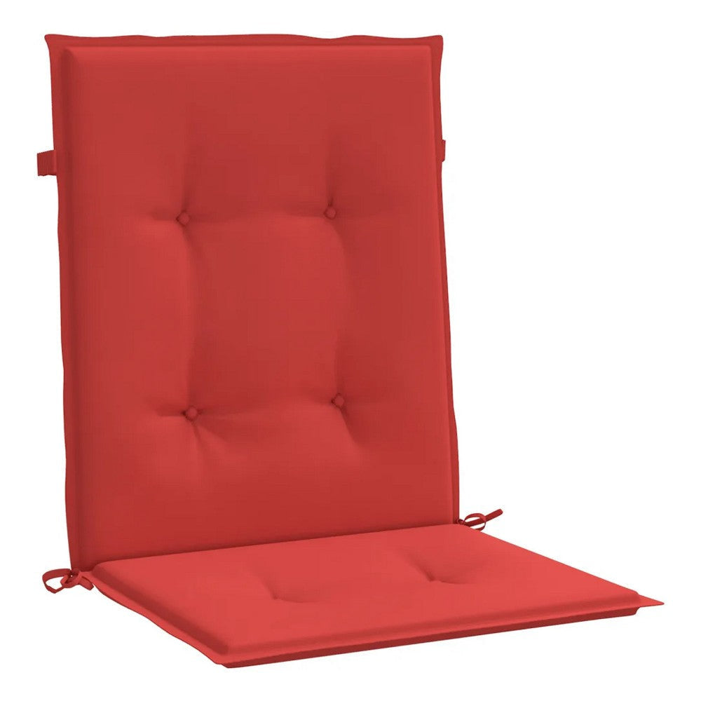 Outdoor Cushion for Chair Set of 6 20x40 Red Tufted Oxford Fabric BM325584