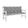 Claire Outdoor Cushion for Bench Gray Button Tufted Fabric 59’’ Wide