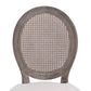 Outdoor Dining Chair Set of 6 Ivory Fabric Seat Oval Mesh Backrest BM325586