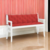 Claire Outdoor Cushion for Bench, Soft Button Tufted Red Fabric, 71"