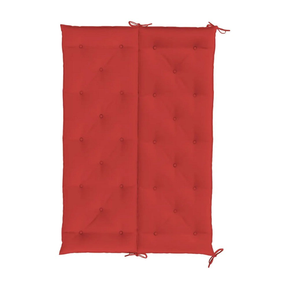 Claire Outdoor Cushion for Bench Soft Button Tufted Red Fabric 59’’