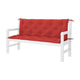 Claire Outdoor Cushion for Bench, Soft Button Tufted Red Fabric, 59"
