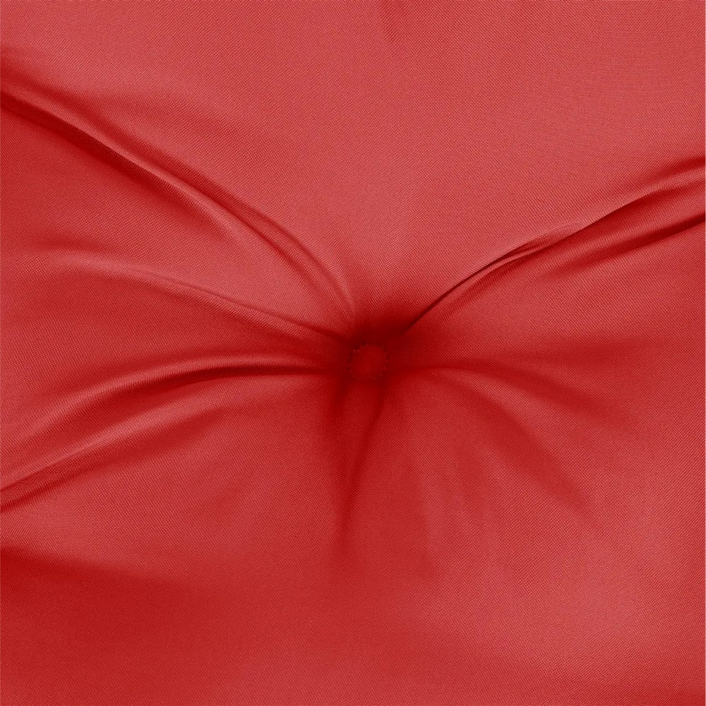 Claire Outdoor Cushion for Bench, Soft Button Tufted Red Fabric, 59"