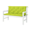 Claire Outdoor Cushion for Bench, Button Tufted Green Fabric, 47" Wide