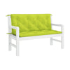 Claire Outdoor Cushion for Bench, Button Tufted Green Fabric, 47" Wide