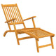 Outdoor Deck Chaise Chair Set of 2 Acacia Wood Adjustable 22’’ BM325591