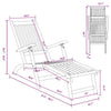 Outdoor Deck Chaise Chair Set of 2 Acacia Wood Adjustable 22’’ BM325591