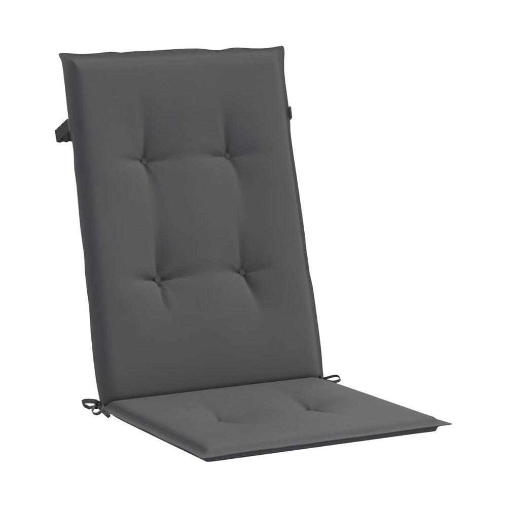 Outdoor Cushions for High Back Chair Set of 2 47’’ Dark Gray Fabric BM325593