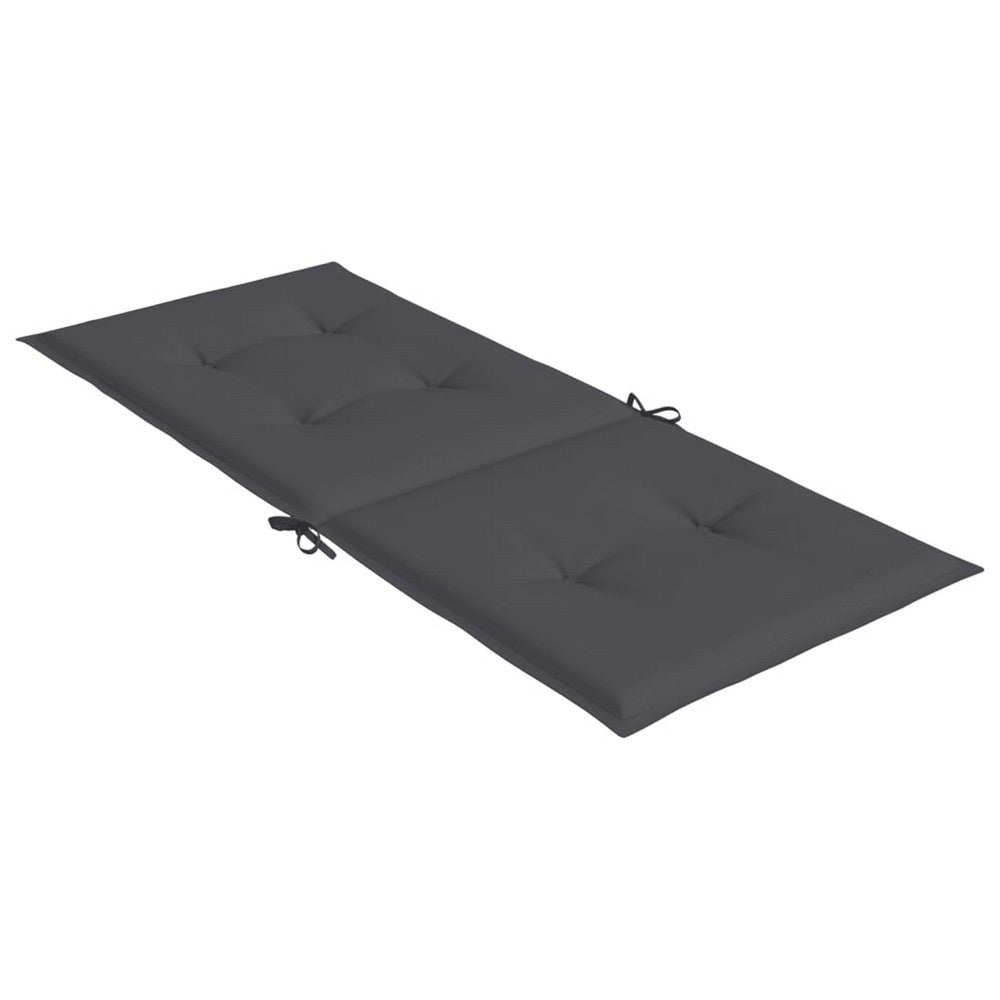 Outdoor Cushions for High Back Chair Set of 2, 47" Dark Gray Fabric