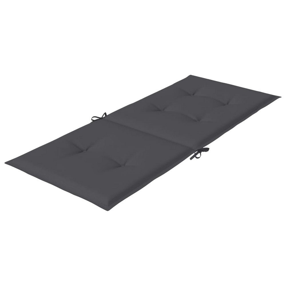 Outdoor Cushions for High Back Chair Set of 2, 47" Dark Gray Fabric