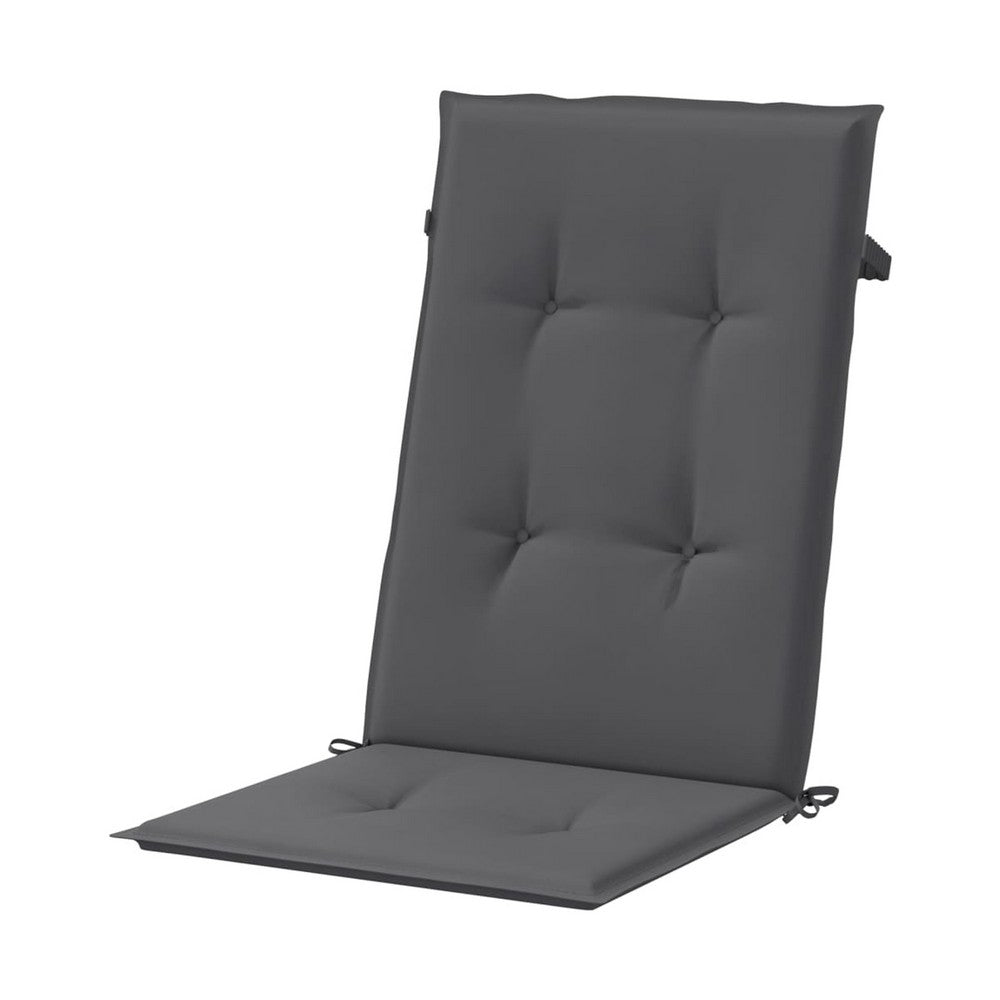 Outdoor Cushions for High Back Chair Set of 2, 47" Dark Gray Fabric