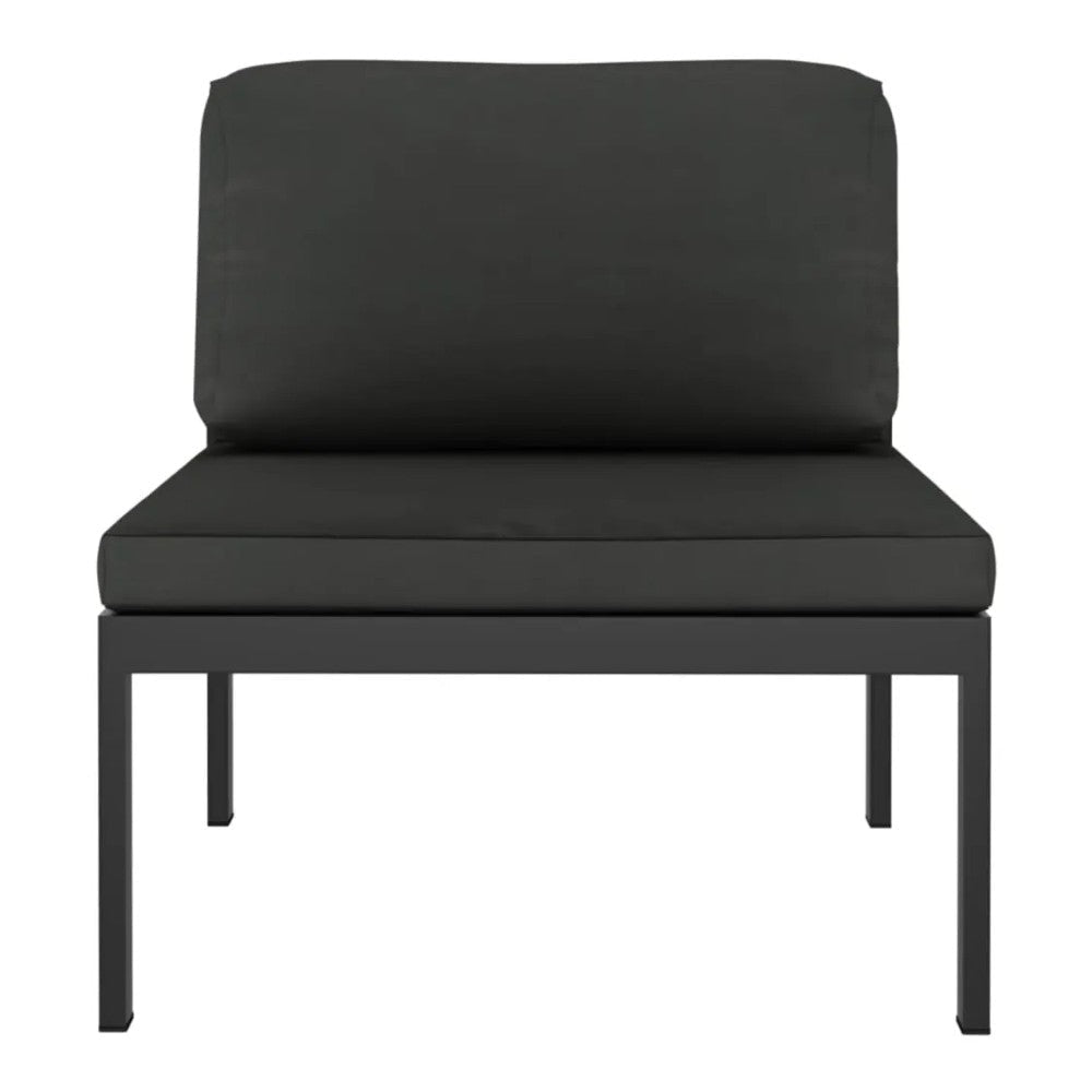 Shina 5pc Outdoor Set with Table Sofa and Chairs Black Polyester BM325599