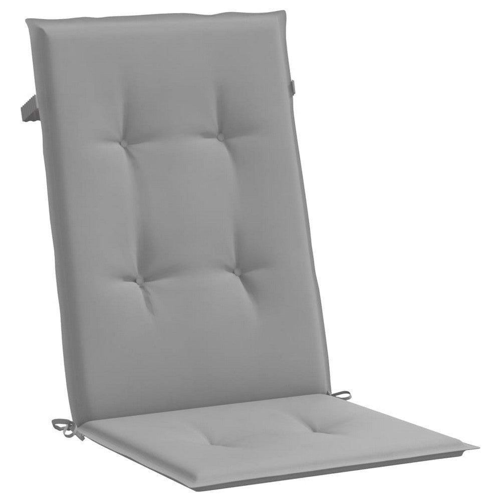 Zia 6pc Outdoor Highback Cushion for Chair Tufted Gray Fabric 47’’ BM325600