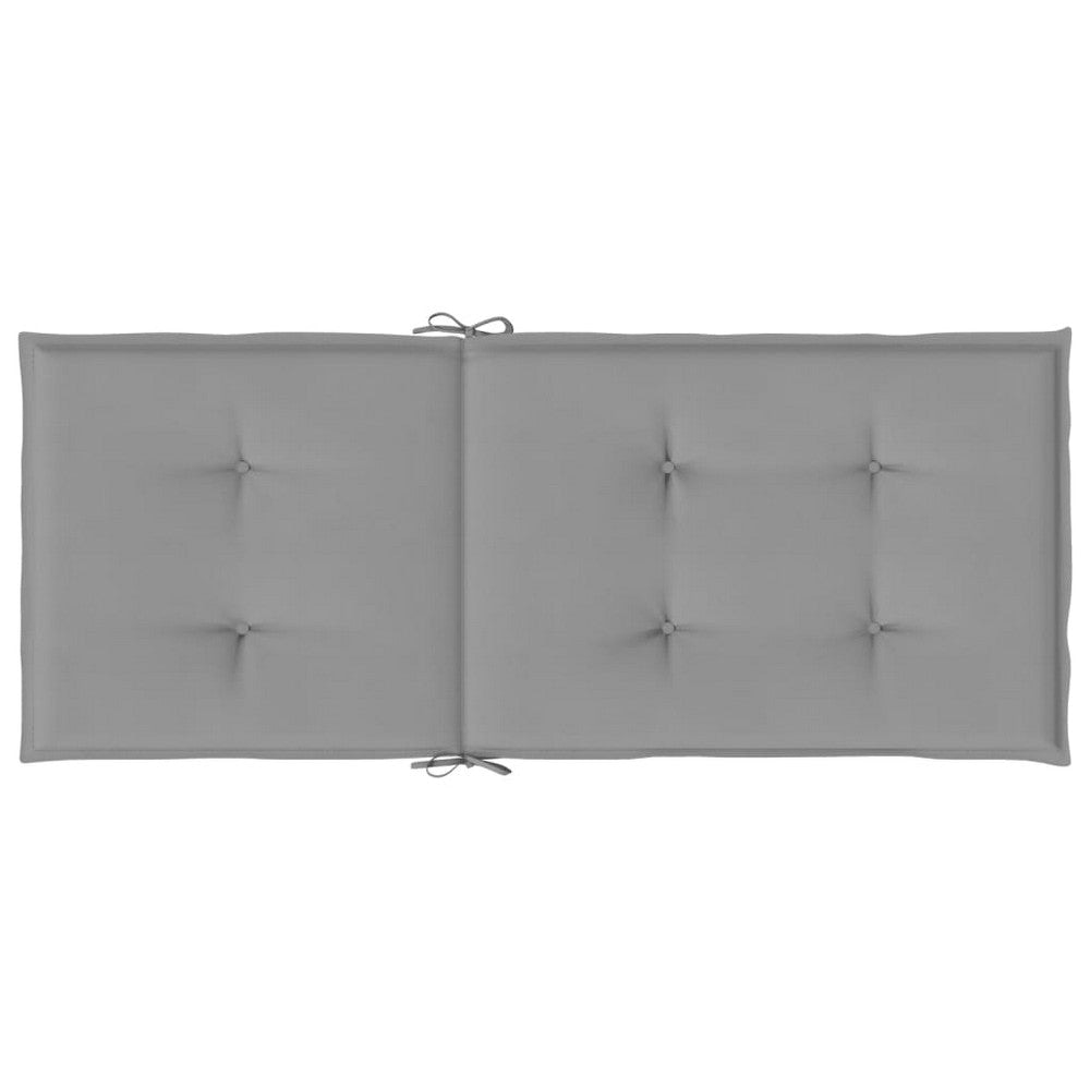 Zia 6pc Outdoor Highback Cushion for Chair Tufted Gray Fabric 47’’ BM325600