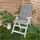 Zia 6pc Outdoor Highback Cushion for Chair, Tufted Gray Fabric, 47"