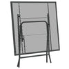 Zofi 3pc Outdoor Dining Chair and Table Set, Foldable Mesh Gray Metal