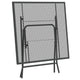 Zofi 3pc Outdoor Dining Chair and Table Set, Foldable Mesh Gray Metal