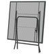 Zofi 3pc Outdoor Dining Chair and Table Set, Foldable Mesh Gray Metal