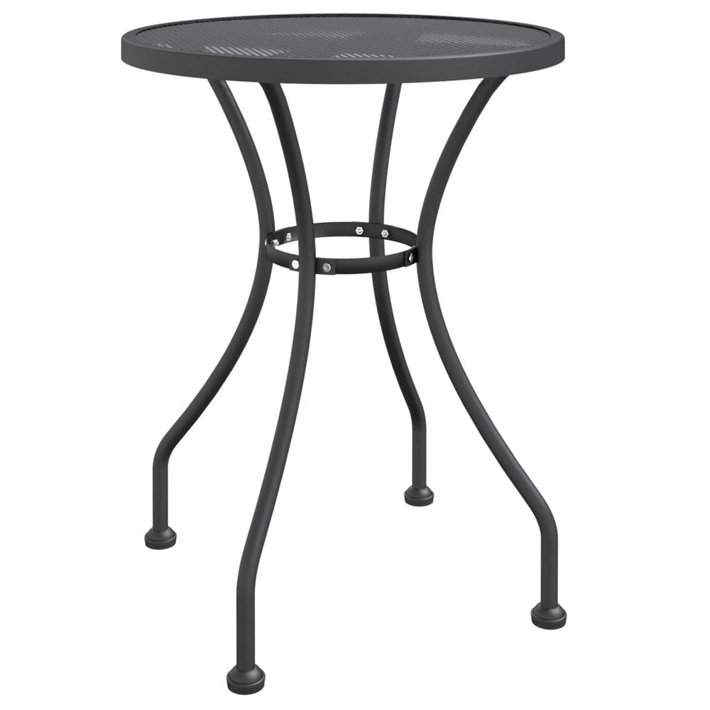 Troy 3pc Outdoor Foldable Dining Chair and Table Set Mesh Gray Metal BM325604