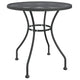 Troy 5pc Outdoor Foldable Dining Chair and Table Set Mesh Gray Metal BM325605