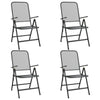 Troy 5pc Outdoor Foldable Dining Chair and Table Set Mesh Gray Metal BM325605