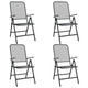 Troy 5pc Outdoor Foldable Dining Chair and Table Set Mesh Gray Metal BM325605