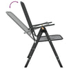 Troy 5pc Outdoor Foldable Dining Chair and Table Set Mesh Gray Metal BM325605