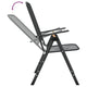 Troy 5pc Outdoor Foldable Dining Chair and Table Set Mesh Gray Metal BM325605