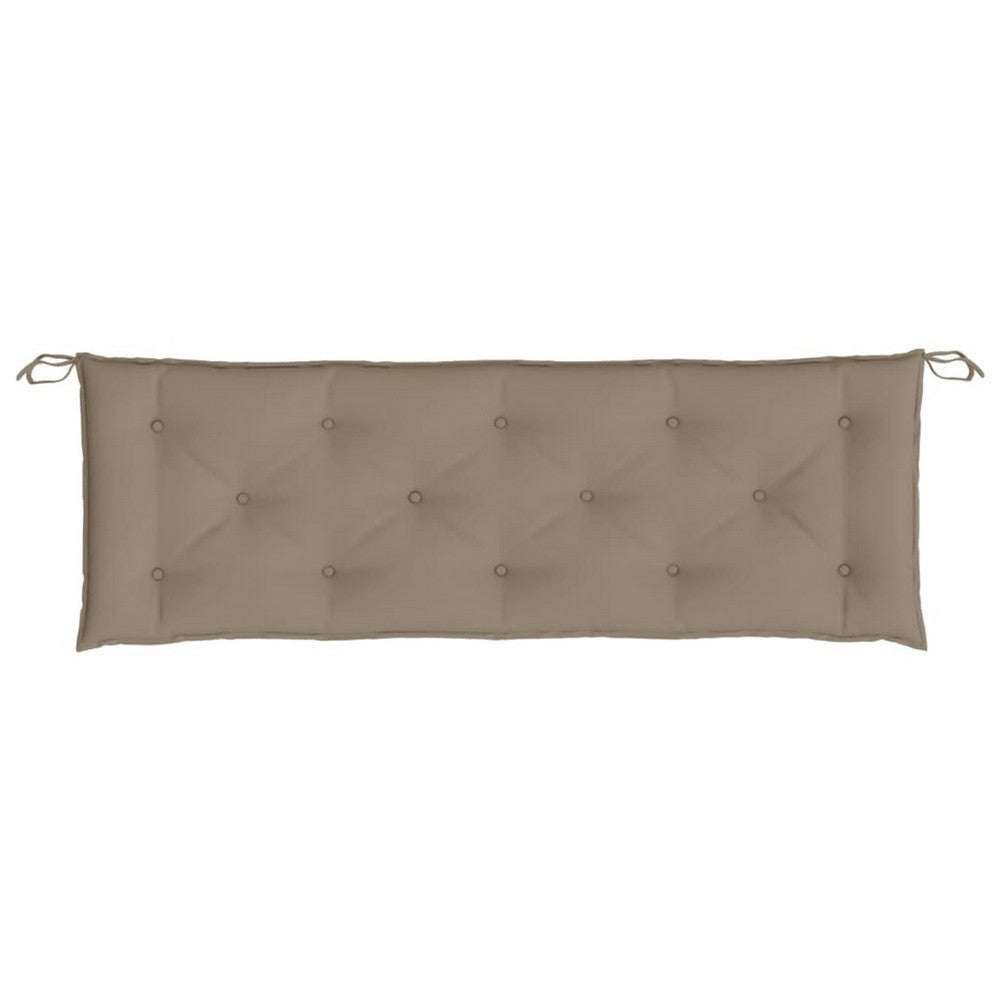 Claire Outdoor Cushion for Bench Tufted Taupe Oxford Fabric 59’’ BM325607