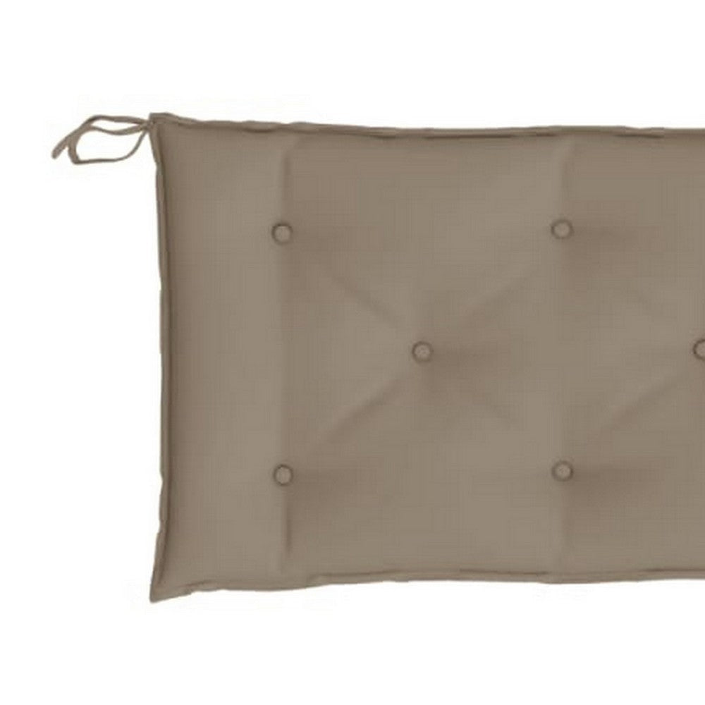 Claire Outdoor Cushion for Bench Tufted Taupe Oxford Fabric 59’’ BM325607