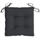 Zia 4pc Outdoor Patio Cushions for Chair, Tufted, Black Oxford Fabric
