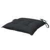 Zia 4pc Outdoor Patio Cushions for Chair, Tufted, Black Oxford Fabric