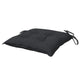 Zia 4pc Outdoor Patio Cushions for Chair, Tufted, Black Oxford Fabric