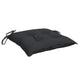 Zia 4pc Outdoor Patio Cushions for Chair, Tufted, Black Oxford Fabric