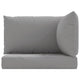 Paom 3pc Outdoor Patio Cushion for Bench Plush Gray Oxford Fabric