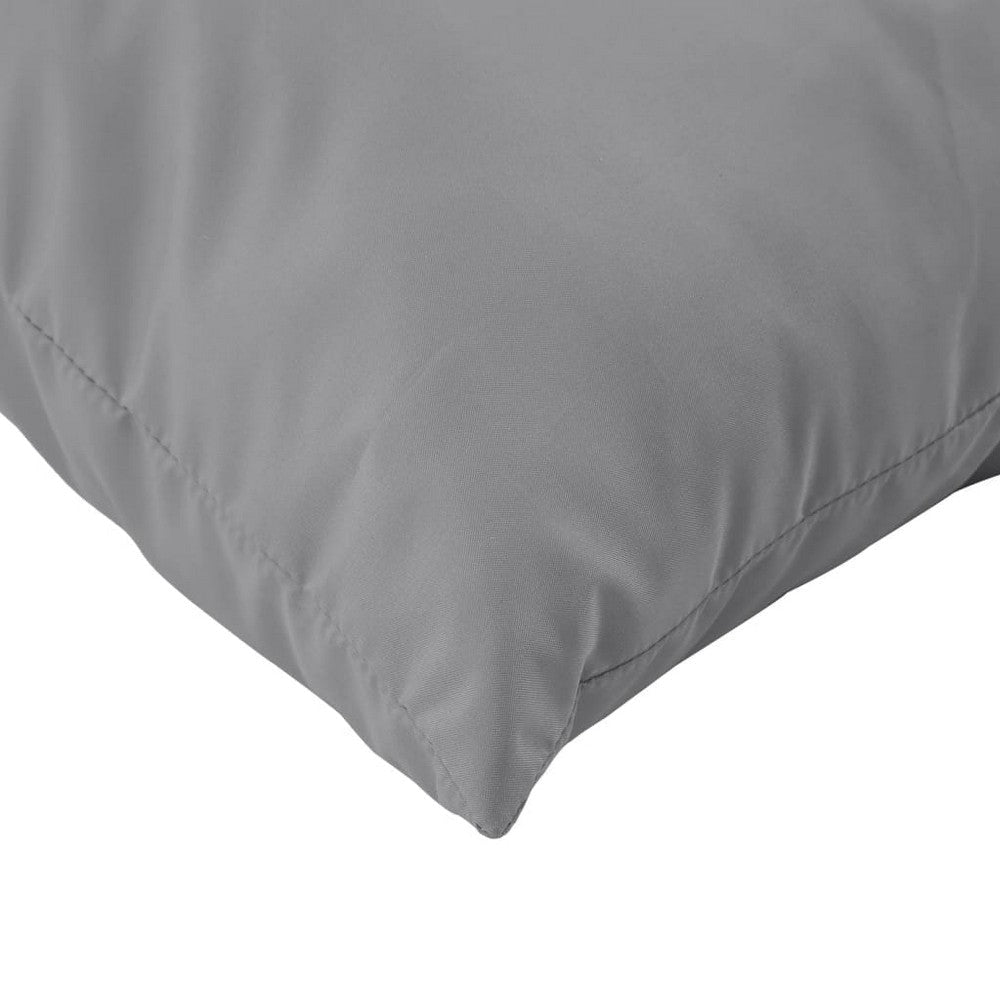 Paom 3pc Outdoor Patio Cushion for Bench Plush Gray Oxford Fabric