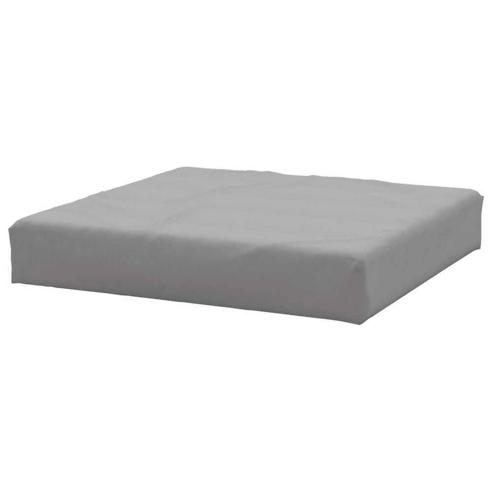 Paom 3pc Outdoor Patio Cushion for Bench, Plush Gray Oxford Fabric