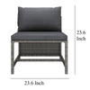 Ley 10pc Outdoor Modular Sectional Sofa Set Gray Cushions Rattan BM325616
