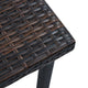 Outdoor Patio Side End Table 16’’ Square Top Woven Brown Poly Rattan BM325619