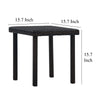 Outdoor Patio Side End Table 16’’ Square Top Woven Brown Poly Rattan BM325619