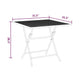Zofi Outdoor Foldable Patio Table 32’’ Square Gray Mesh Metal Frame BM325621