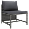 Ley 3pc Outdoor Modular Sofa Set Dark Gray Polyester Poly Rattan BM325622