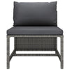 Ley 3pc Outdoor Modular Sofa Set Dark Gray Polyester Poly Rattan BM325622