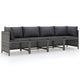 Ley 4pc Outdoor Modular Sofa Set Dark Gray Polyester Poly Rattan BM325623