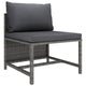 Ley 4pc Outdoor Modular Sofa Set Dark Gray Polyester Poly Rattan BM325623