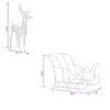 4pc Outdoor Reindeer n Sleigh Christmas Decoration 240 Warm White LED BM325625
